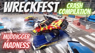 Wreckfest crash compilation, #2 MUDDIGGER MADNESS ! , huge hits and wrecks