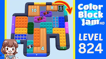 Color Block Jam Level 824 Solution Walkthrough