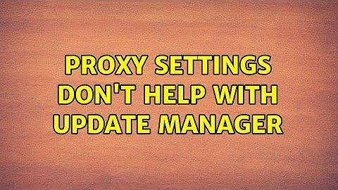 Ubuntu: proxy settings don