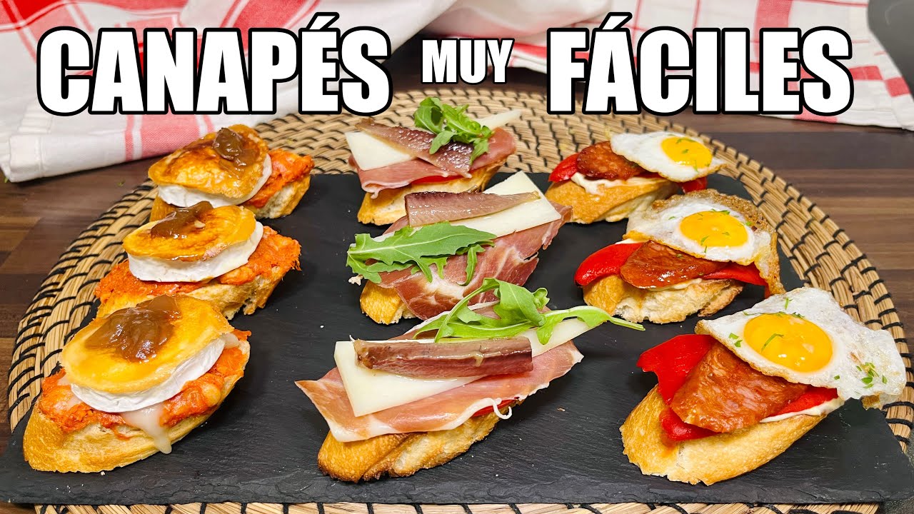 3 RECETAS de tapas, pinchos o APERITIVOS FÁCILES para compartir con amigos