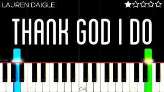 Lauren Daigle - Thank God I Do Easy Piano Tutorial