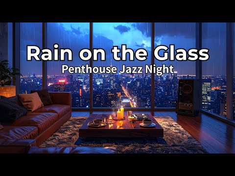 Rain on the Glass  -  Penthouse Jazz Night Study Music