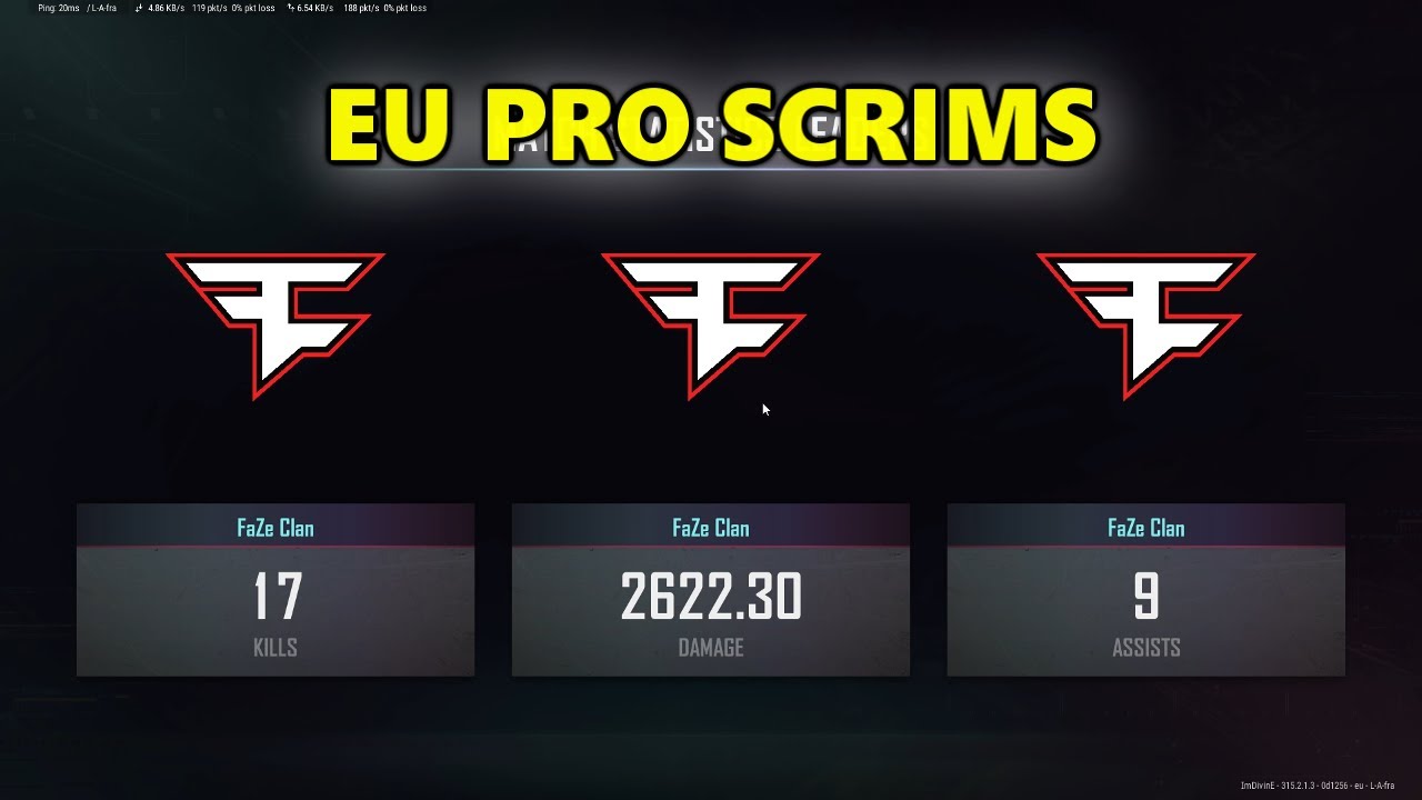FAZE Fexx, Gustav, Aitzy & D1gg3r1 - 17 KILLS - EU PRO SCRIMS - PUBG