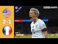 [ Quarter - Final ] USA vs France 2-1 All Goals & Highlights | 2019 WWC