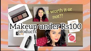 MAKEUP PRODUCTS under 100rs!😍❤️🔥review / experience GOOD OR BAD? #nykaa #makeuptutorial #makeup