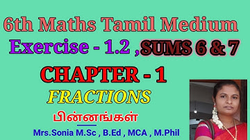 6th Maths Tamil Medium Term 3| Chapter 1 Exercise 1.2 Sums 6 &7