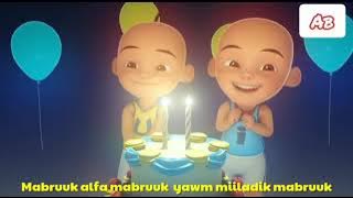 mabruk alfa mabruk. Selamat ulang tahun cover Upin dan Ipin.