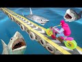 Spider-Man Over Drive Tire Bridge Shark Challenge GTA 5 تحدي الرجل العنكبوت مع القرش الكبير