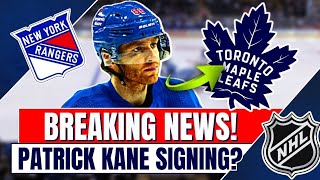 ? LEAFS NEWS TODAY PATRICK KANE SIGNING WITH THE LEAFS IS IT A GOOD DEAL TORONTO MAPLE LEAFS NEWS
