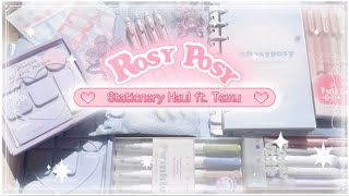 Kawaii RosyPosy Stationery Haul #2 ft. Temu Sparkly highlighters, binder bag, kawaii pens