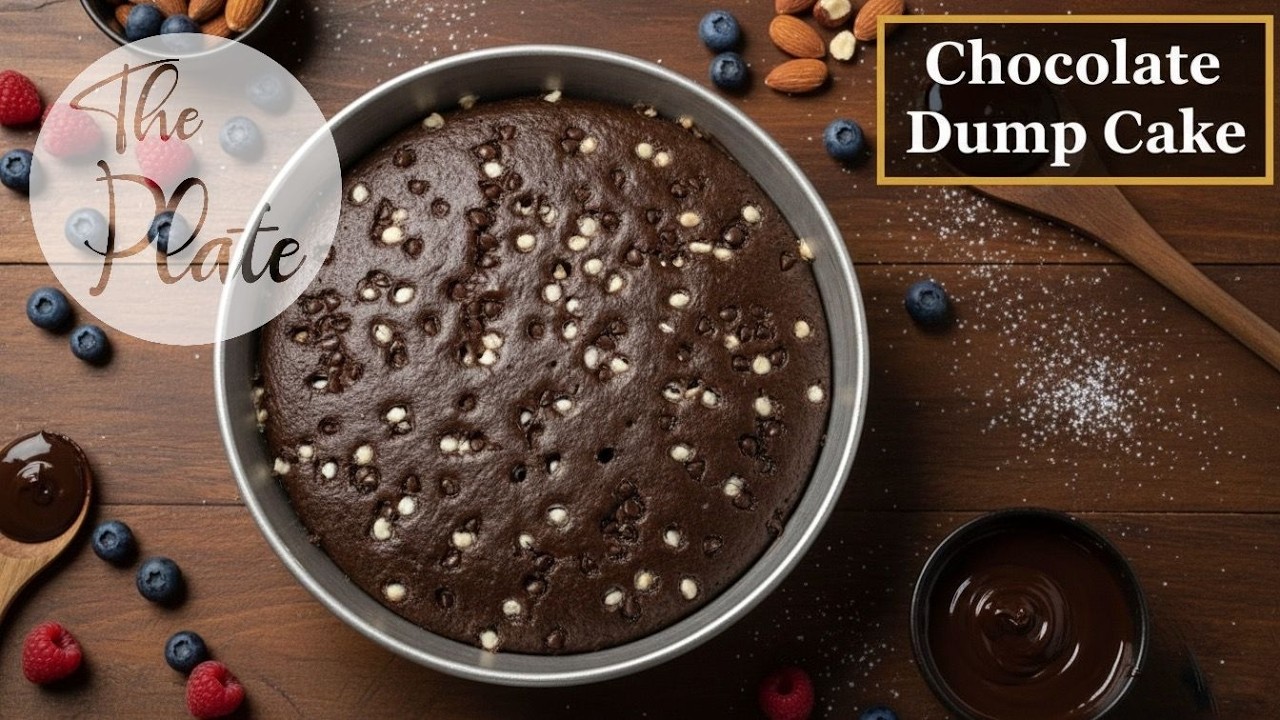Chocolate Dump Cake | One Bowl Chocolate Cake Recipe | The Plate