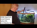 Aqqa aquarium gravel cleaner siphon kit 6 in 1 electric fish tank automatic vacuum water changer