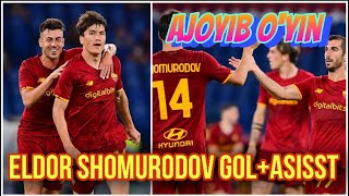 Eldor Shomurodov Gol+Asisst. Ajoyib o'yin. Mourinyo Xayratda. Ajoyib G'alaba. 14.08.2021