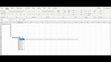 Sample Mean & Sample Standard Deviation with Excel