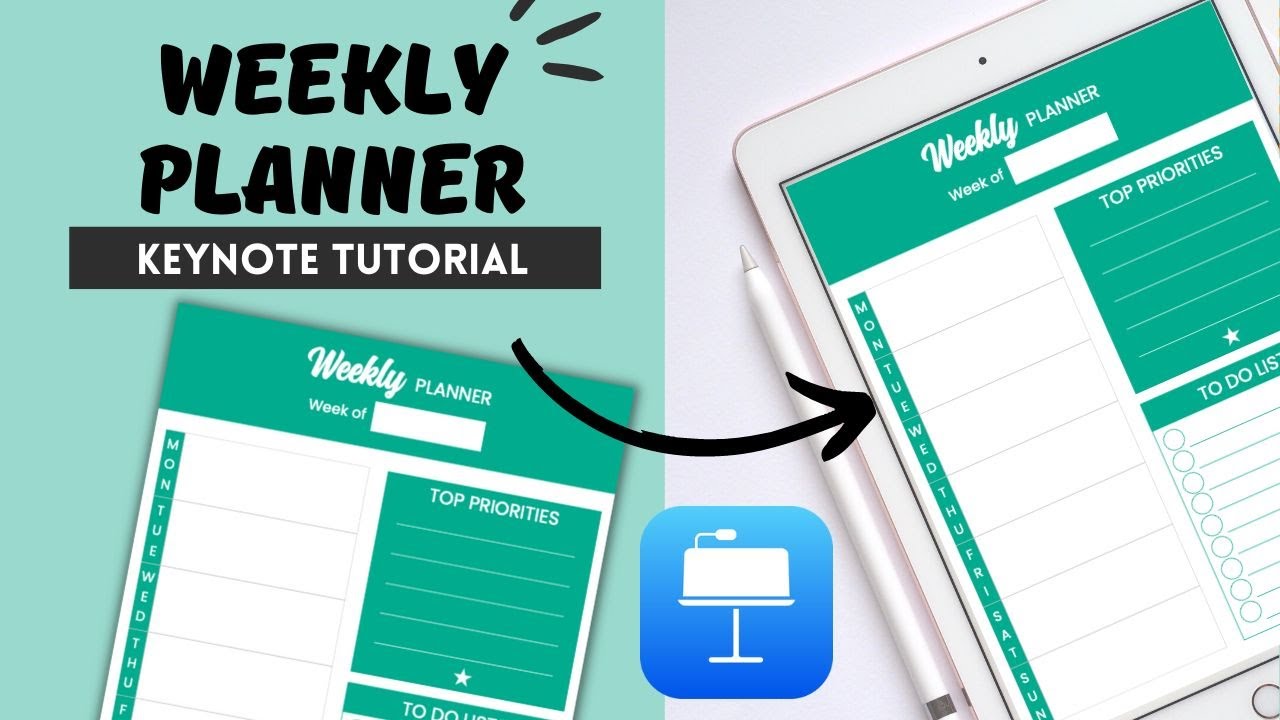 How to Create a Weekly Planner in Keynote: Easy Step-By-Step Tutorial ...