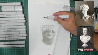 Tutorial, Copic markers warm values portrait revisado
