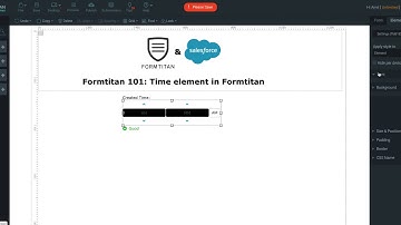 Capture time using time element in Formtitan