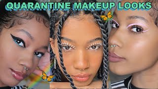 my favorite quarantine makeup looks (chit-chat + breaking out from stress)