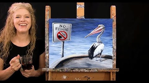 Learn How to Paint OUT OF LUCK PELICAN with Acrylic - Paint and Sip at Home - Step by Step Tutorial