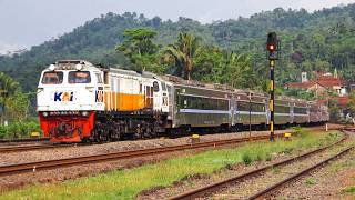 KERETA API PANJANG‼️ MENEMUKAN 23 KERETA API MELINTASI TIKUNGAN BESAR DAN STASIUN