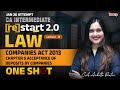 CA Inter Restart 2.0 | LAW Lec 6 | Companies Act 2013 Chapter 5 Deposits Revision | CA Ankitta Patni