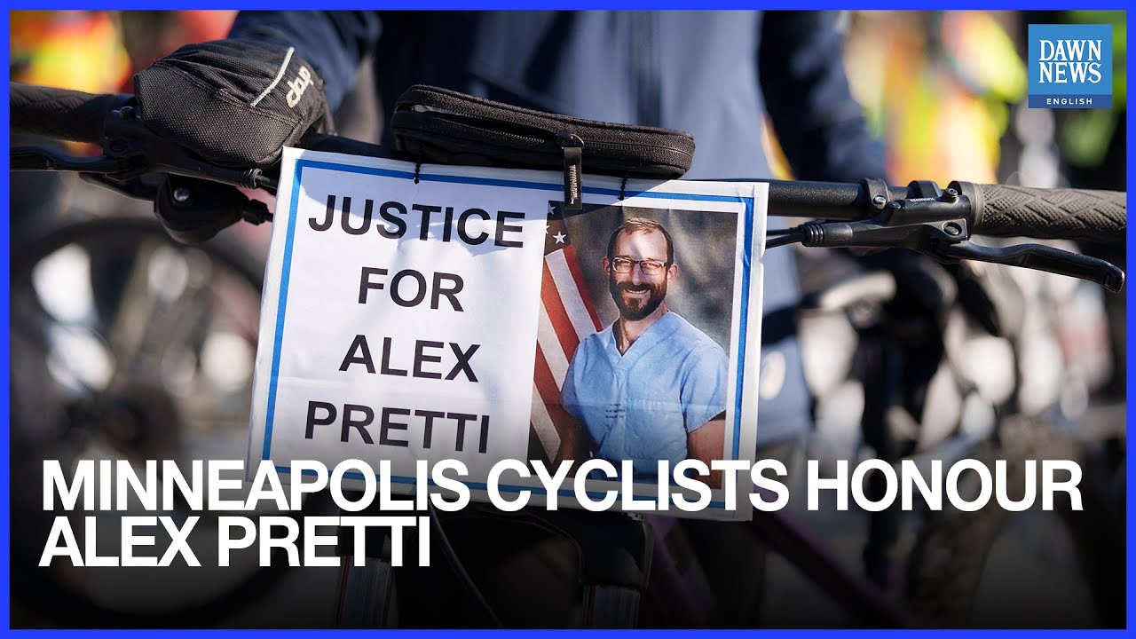Minneapolis Cyclists Honour Alex Pretti | US News | Anti-ICE Protests