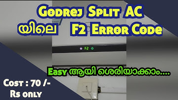 F2  Error Code in split AC#airconditioner #airconditioning #godrej  #splitac#hvac #viralvideo #trend