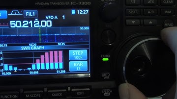 Using the ICOM IC 7300 SWR Graph checking your antenna