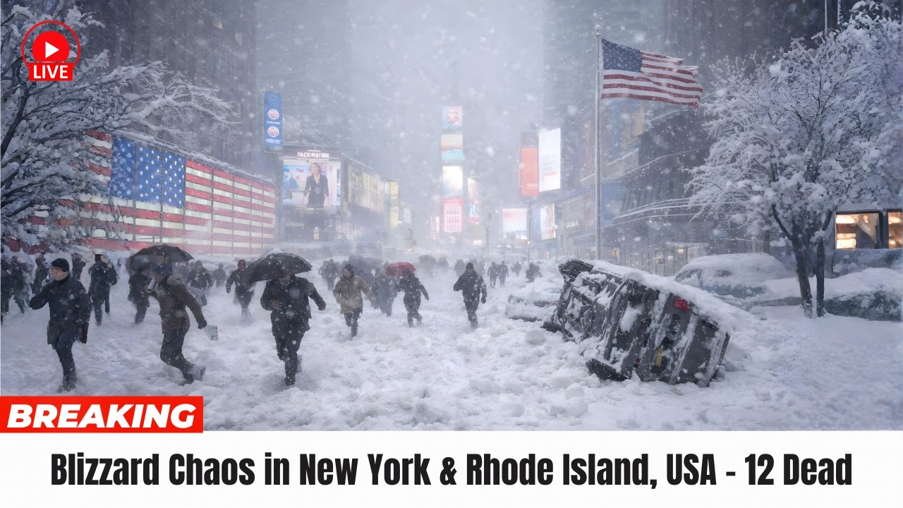 Breaking News: Blizzard Chaos in New York & Rhode Island, USA – 12 Dead, 600k Without Power