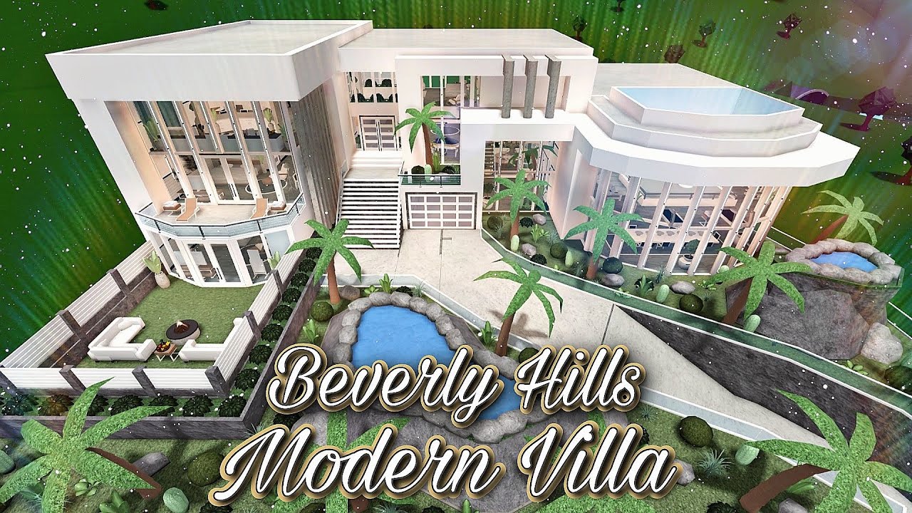 Bloxburg Beverly Hills Modern Villa Tour No Large Plot Youtube - roblox bloxburg modern villa house build