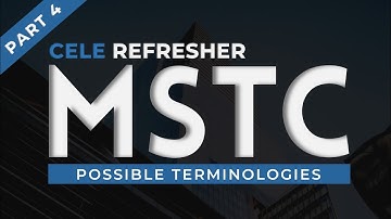 CE Board Exam Refresher: MSTHC (Possible Terminologies) | Part 4