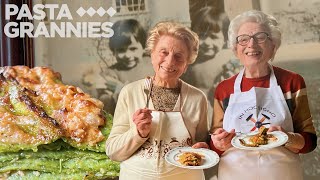 90yr old identical twins Annita \& Maria make lasagna! | Pasta Grannies