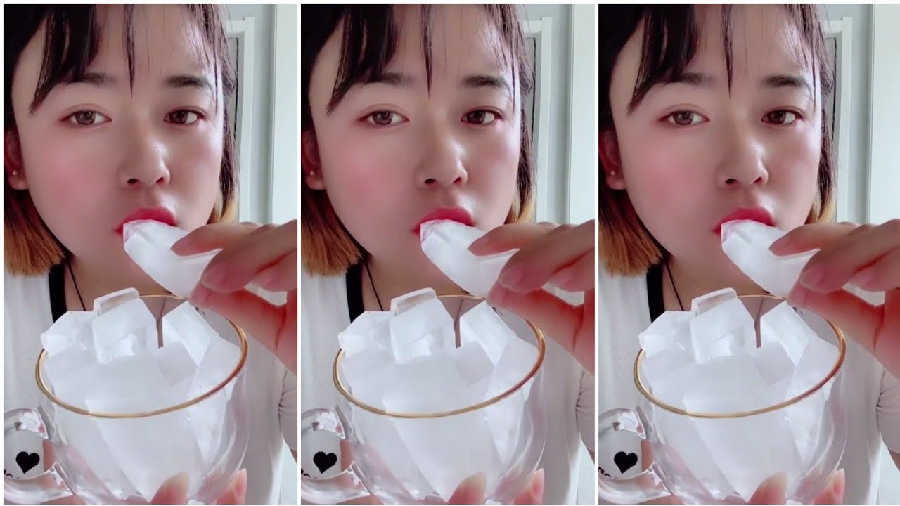 ASMR ZXC Crunchy White Thick Ice | Makan Es Batu