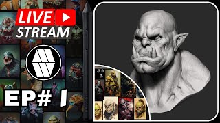 🔴live - Zbrush Sculpting Live Stream - #ep1