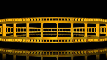 4K Ultra HD Filmstrip Moving Gold Animation 8 AA VFX free footage