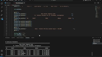TUGAS UAS MEMBUAT PROGRAM KASIR SEDERHANA by HAFID DIO SEPTIAJI