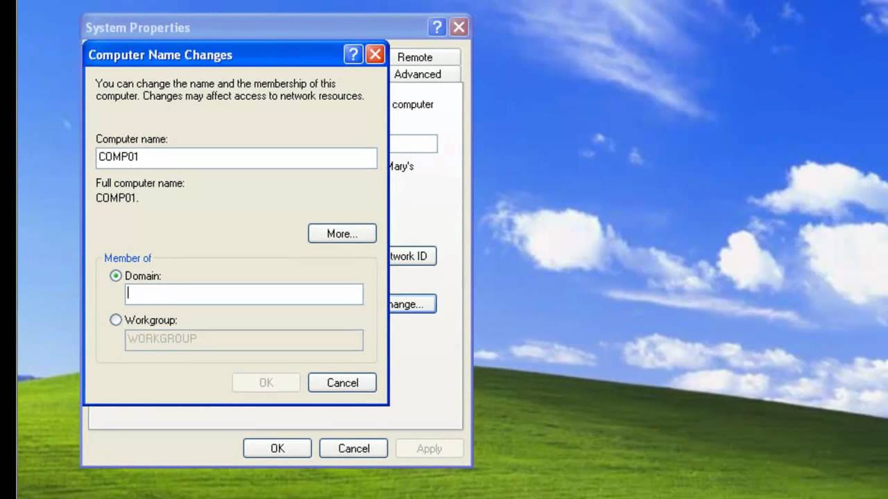 server computer New Tham gia máy tính với miền trong Windows Server 2003