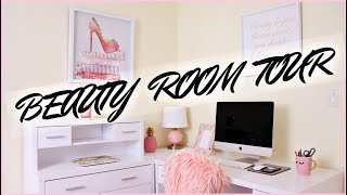 BEAUTY ROOM TOUR\/ AT HOME OFFICE SPACE 2018 | JuicyJas