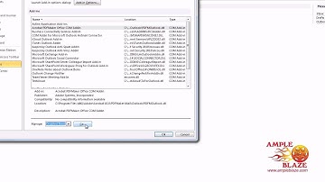 Ample Blaze: How to Enable Disable Ad-ins using outlook 2010