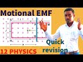 Motional EMF | 12 physics | EMI
