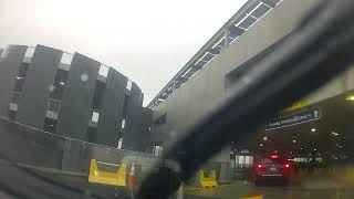 Rainy Day Driving to Parking Lot A / Rental Car Return EWR Newark Liberty International Airport NJ