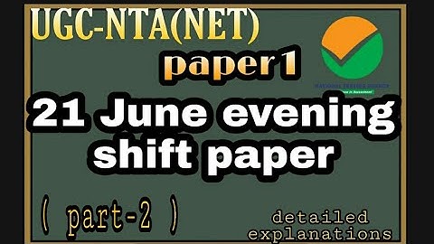 Ugc net 2019 paper 1#ugc#net#nta#june2019#previous year#most#past# year#question#ntanet#ugcnet#paper