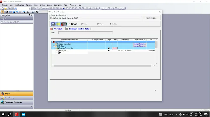 How to read program and comment in mitsubishi Q.series plc #mitsubishi #plc