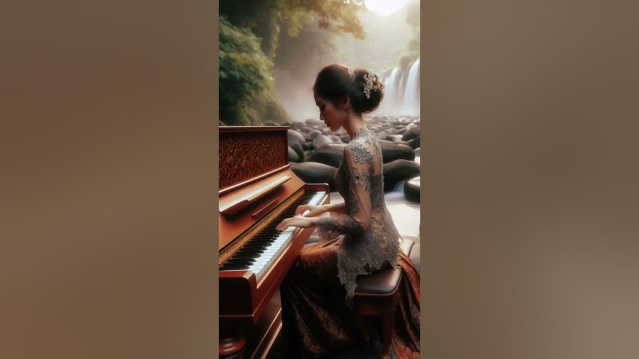 Echoes of Heritage: Soulful Piano Cover in Traditional Kebaya Amidst Majestic Rice Fields