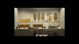 &quot;Cérémonial funéraire&quot;, composition de Thibaut Laennec, dans la salle des cercueils égyptiens