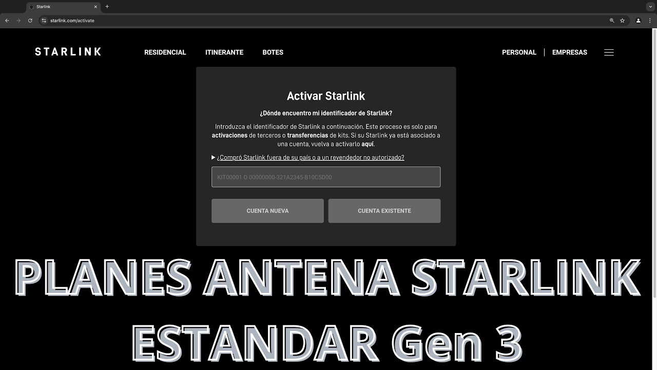 Planes de Servicio Antena Starlink Estandar Gen 3 Wifi 6 en Español ...