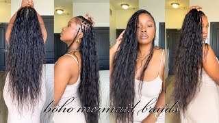 Boho Mermaid Braids | Detailed Instal ft bulk human hair from Ywigs