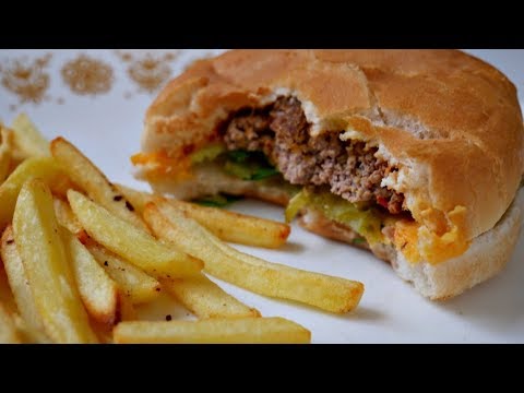 air-fryer---making-hand-made-beef-burgers-in-air-fryer