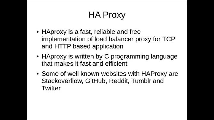 HAproxy configuration and Load balancing