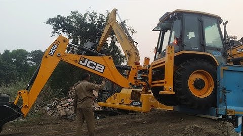 JCB 3dx 4×4 machine unloading vedios || JCB 3dx unloading vedios🚜.. #automobile #jcbvideo #jcb4x4
